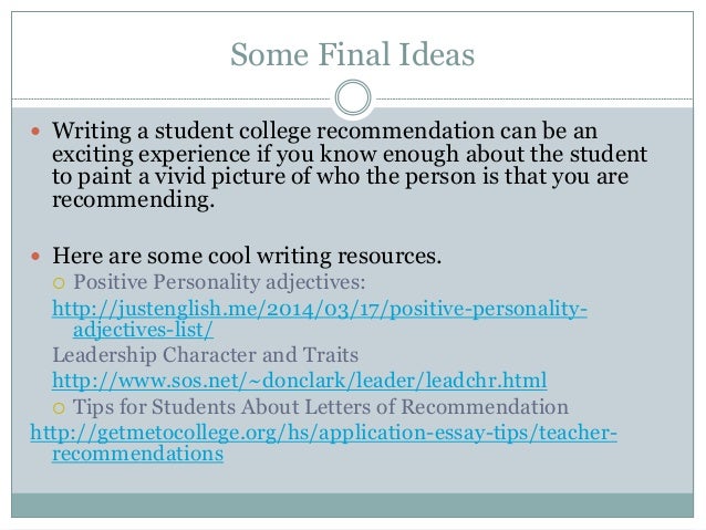 tips for writing powerful teacher and counselor letters of eop recommendation letter