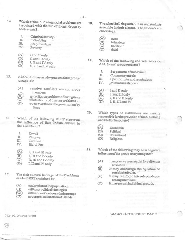 Csec Social Studies Paper 1 Csec Social Studies Paper 1