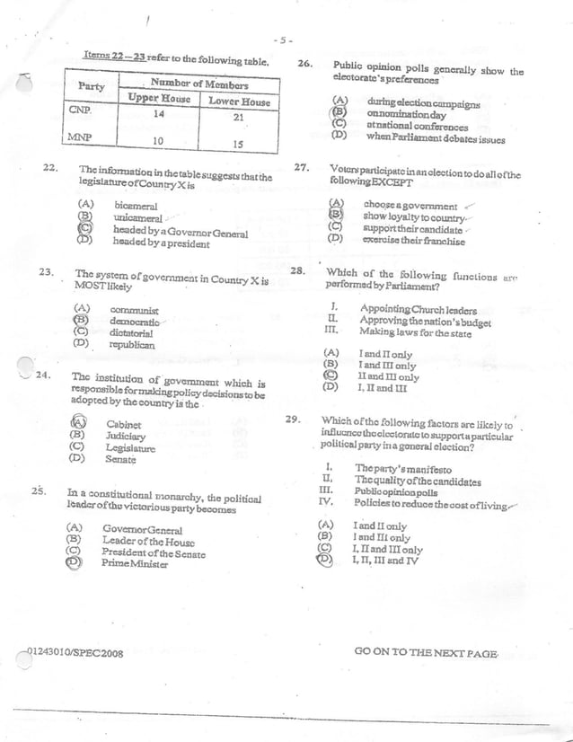 CSEC Social Studies Paper 1 | PDF
