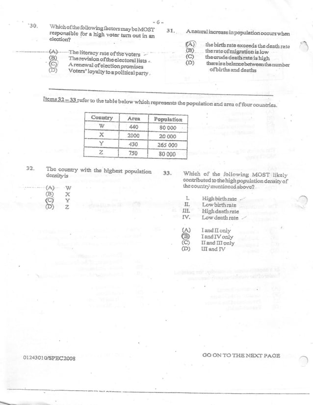 CSEC Social Studies Paper 1 Csec social studies paper 1
