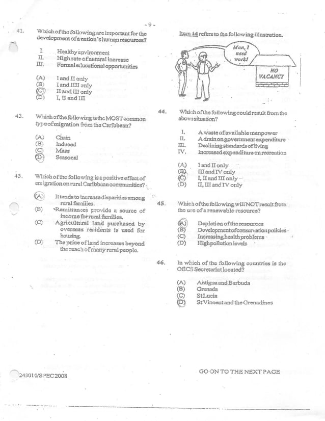 CSEC Social Studies Paper 1