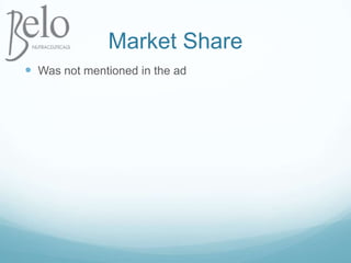 Market ShareWas not mentioned in the ad