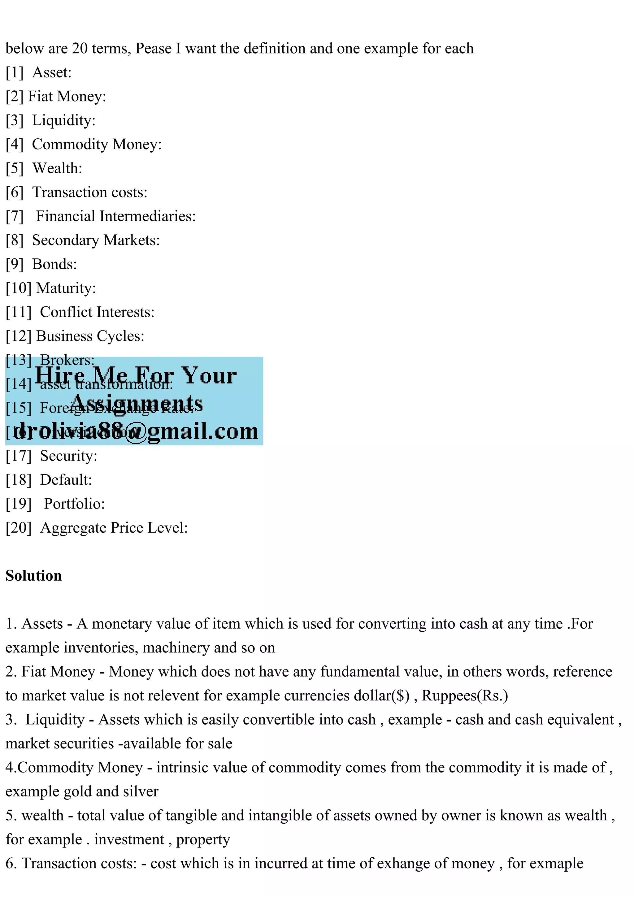 below are 20 terms, Pease I want the definition and one example for .pdf