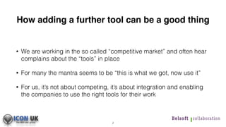 How adding a further tool can be a good thing
• We are working in the so called “competitive market” and often hear
compla...