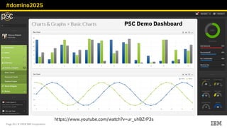 #domino2025
Page 20 / © 2018 IBM Corporation
Domino Apps
https://www.youtube.com/watch?v=ur_uhBZrP3s
PSC Demo Dashboard
 