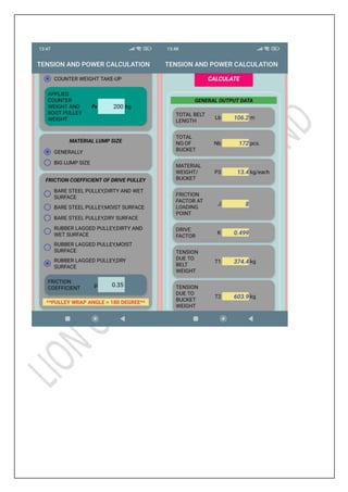 BELT BUCKET ELEVATOR EXAMPLE CALCULATION.pdf