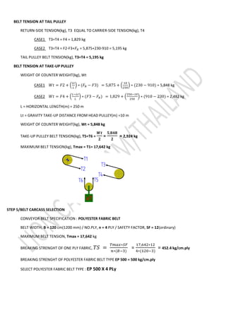 Belt conveyor example calculation | PDF