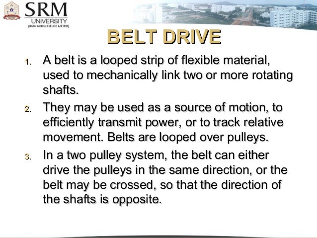 What is belt drive Clearance