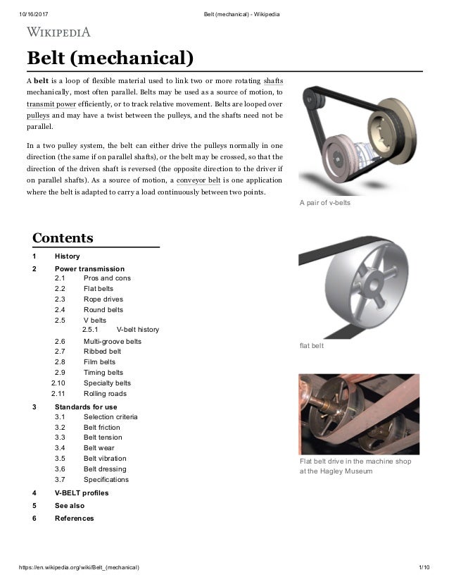 Belt Mechanical Wikipedia