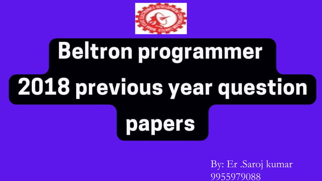 BELTRON_PROGRAMMER 2018 and 2019 previous papers | PPTX image.