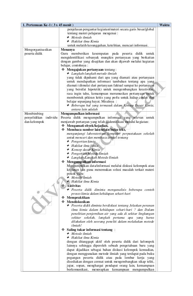 Rpp revisi 2016 kimia x rpp diva pendidikan