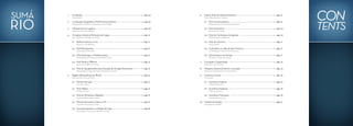 1.	Introdução
2.	 Localização Geográfica e Perfil Socioeconômico
3.	 Infraestrutura e Logística
4.	 Complexo Industrial Portuário de Suape
	 4.1	 Refinaria Abreu e Lima
	 4.2	 Polo Petroquímico
	 4.3	 Polo Siderúrgico e Metalmecânico
	 4.4	 Polo Naval e Offshore
	 4.5	 Polo de Equipamentos para Geração de Energias Renováveis
5.	 Região Metropolitana do Recife
	 5.1	 Polo de Serviços
	 5.2	 Polo Médico
	 5.3	 Polo de Alimentos e Bebidas
	 5.4	 Polo de Economia Criativa e TIC
	 5.5	 Arena Pernambuco e Cidade da Copa
SUMÁ
RIO
6.	 Outros Polos de Desenvolvimento
	 6.1	 Polo Farmacoquímico
	 6.2	 Polo Automotivo
	 6.3	 Polo de Confecções do Agreste
	 6.4	 Polo de Laticínios
	 6.5	 Fruticultura no Vale do São Francisco
	 6.6	 Polo Gesseiro do Araripe
7.	 Formação e Capacitação
8.	 Pesquisa, Desenvolvimento e Inovação
9.	 Incentivos Fiscais
	 9.1	 Incentivos Federais
	 9.2	 Incentivos Estaduais
	 9.3	 Incentivos Municipais
10.	 Modelo de Gestão
	 Other Development Centers
		 Pharmaceutical and Chemical Center
		Automotive Center
		 Textile Center of Agreste
		Dairy Center
		 Orcharding in Vale do São Francisco
		 Plasterer Center of Araripe
	 Education and Training
	 Research, Development and Innovation
	 Tax Breaks
		Federal Incentives
		State Incentives
		Municipal Incentives
	 Management Model
pág. 04
pág. 06
pág. 08
pág. 10
pág. 12
pág. 12
pág. 12
pág. 13
pág. 13
pág. 14
pág. 15
pág. 15
pág. 16
pág. 16
pág. 18
pág. 19
pág. 19
pág. 20
pág. 20
pág. 21
pág. 21
pág. 21
pág. 22
pág. 24
pág. 25
pág. 25
pág. 26
pág. 26
pág. 27
CON
TENTS
	Introduction
	 Geographic Location and Socioeconomic Profile
	 Infrastructure and Logistics
	 Industrial Port Complex of Suape
		 Abreu e Lima Refinery
		Petrochemical Center
		 Steelmaking and Mechanical-Metal Center
		 Naval and Offshore Center
		 Renewable Energy Generation Equipment Center
	 Metropolitan Area of Recife
		Services Center
		Medical Center
		 Food and Beverages Center
		 Innovative Economy Center
		 Pernambuco Arena and World Cup City
 