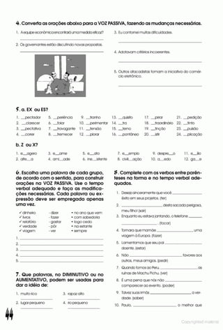 Libro de ejercicios portugues