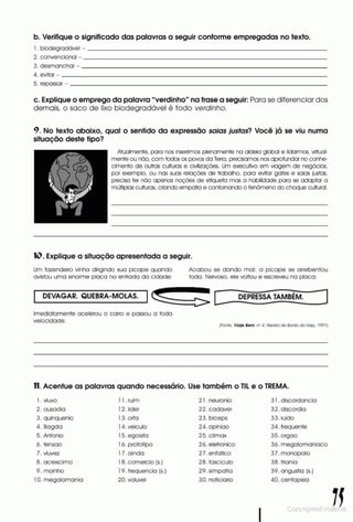 Libro de ejercicios portugues