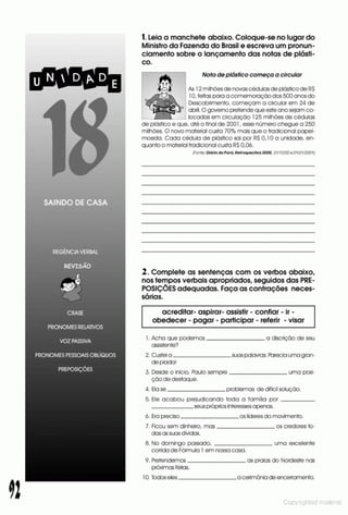 Libro de ejercicios portugues