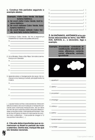 Libro de ejercicios portugues