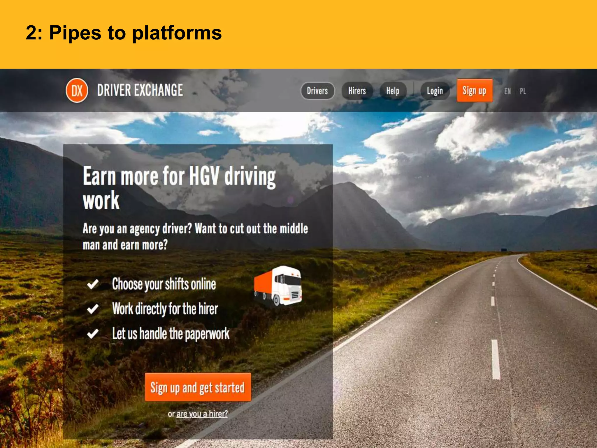 2: Pipes to platforms
 