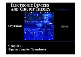 Chapter 3:
Bipolar Junction Transistors
 
