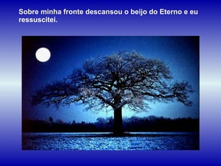 Sobre minha fronte descansou o beijo do Eterno e eu ressuscitei. 