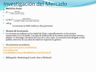 Investigación del Mercado

 