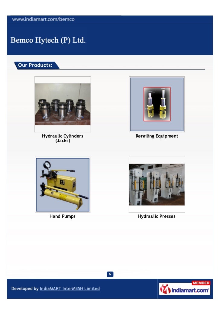 Bemco Hytech (P) Ltd., Belgaum, Hydraulic Accessories