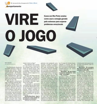 6 / São José do Rio Preto, 26 de agosto de 2012 DIÁRIO DA REGIÃO

    Comportamento




VIRE
                                                                                         Curso em Rio Preto ensina
                                                                                         como usar a energia gerada
                                                                                         pelo estresse para superar
                                                                                         problemas emocionais




O JOGO
Elen Valereto                                 vencer a luta) ou fugir.”             ganismo está preparado para        sas. A reação de estresse desen-   vivência, mas instrumentos pa-
elen.valereto@diarioweb.com.br
                                                  Isso significa que o estres-      acionar a reação de estresse       cadeada é a mesma, mas não         ra nosso crescimento como se-
                                              se é um reação conquistada            diante de situações identifica-    usamos mais a energia para cor-    res humanos.
    Um dos grandes desejos da                 na evolução, mas como não é           das como ameaçadoras. Uma          rer, e ela acaba se acumulando         Bem-Estar - Dê exemplos
sociedade moderna é fugir do                  usada da mesma forma, toda            cascata de respostas fisiológi-    prejudicialmente em nossos         das técnicas para gerenciar o
estresse, cujos efeitos - tensão,             a energia disponibilizada é           cas é ativada, com a produção      corpos e mentes.                   estresse no dia a dia.
irritação, dores de cabeça, respi-            acumulada, o que gera todos           dos chamados hormônios do es-          Bem-Estar - De que forma           Hernandes - Existem mui-
ração acelerada - são incômo-                 aqueles efeitos negativos ao          tresse, preparando o corpo para    é possível transformar esse        tas técnicas eficazes para con-
dos geralmente só resolvidos                  organismo.                            uma reação de luta ou fuga         “vilão” em amigo?                  trolar o estresse no dia a dia.
pelo “desligamento” geral da                      Por isso, um curso com a te-      diante do agente agressor. As          Hernandes - Podemos            Realizar atividades físicas, co-
mente e do corpo de tudo o que                mática “Estresse – fazendo do         pupilas dilatam, a respiração e    aprender a utilizar a energia      mo uma caminhada, uma práti-
remete aos problemas e às com-                vilão um amigo” será ministra-        o coração aceleram, o sangue       disponibilizada para a supera-     ca de ioga ou mesmo na acade-
plicações do dia a dia.                       do exatamente para ensinar co-        desloca-se da superfície da pele   ção de obstáculos que apare-       mia ajudam a utilizar a energia
    Mas segundo o instrutor de                mo enxergar, controlar e apro-        para a musculatura e mais uma      cem em nossas vidas, sabendo       acumulada pelas possíveis rea-
ioga e meditação Salvador Her-                veitar essa energia.                  série de reações bioquímicas.      como direcioná-la e evitando a     ções de estresse de um dia de
nades, que também é coach e io-                   Acompanhe a entrevista            Neste momento, em que a men-       resposta agressiva, desenvol-      forma mais equilibrada. A ativi-
gaterapeuta, em Rio Preto, essa               concedida à Revista Bem-Estar         te considera que existe um peri-   vendo a capacidade assertiva e     dade física por si só libera ou-
reação do organismo diante de                 por Salvador Hernandes e reve-        go, o corpo está preparado para    pró-ativa na condução de nos-      tros hormônios e substâncias
situações adversas que preci-                 ja sua concepção a respeito do        lutar. Mas, para o homem mo-       sas ações. Um aspecto muito        que fazem uma reação oposta
sam de solução é como um ins-                 estresse. Afinal, situações es-       derno, os predadores são repre-    importante nesse aprendizado       ao estresse, como a sensação de
tinto de sobrevivência, que                   tressantes podem estar presen-        sentados muito mais por aspec-     é a reavaliação do que conside-    bem-estar. A meditação é outra
existe desde a era mais primiti-              tes, mas o modo como são rece-        tos emocionais do que reais.       ramos como estressante. É pos-     ferramenta maravilhosa para
va do homem. “Para os animais                 bidas e resolvidas é o que faz a      Não temos tigres de dente-de-      sível mudar nossas avaliações      um bom gerenciamento do es-
e os homens dos tempos primi-                 diferença.                            sabre correndo atrás de nós pe-    cognitivas sobre o que realmen-    tresse, pois ativa o que se conhe-
tivos, o agente estressor era al-                 Revista Bem-Estar - Qual é        las ruas, mas temos desafios       te é perigoso para nós e o que     ce como “resposta de relaxa-
go bem concreto, como um pre-                 a reação do corpo quando es-          igualmente perigosos no nosso      podemos encarar de forma           mento” – uma reação fisiológi-
dador correndo atrás, sendo                   tá exposto ao estresse?               ambiente de trabalho, nas nos-     mais tranquila, como desafios      ca que neutraliza os efeitos do
que a sobrevivência era lutar (e                  Salvador Hernandes - O or-        sas relações familiares e amoro-   não ameaçadores à nossa sobre-     estresse. Na meditação, tam-
 