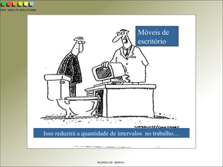 CPH HEALTH SOLUTIONS
RICARDO DE MARCHI
Isso reduzirá a quantidade de intervalos no trabalho…
Móveis de
escritório
 