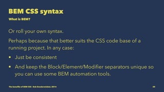 The benefits of BEM CSS | PDF