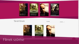 Filmek szűrése
 