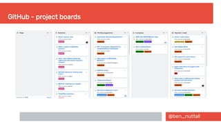 @ben_nuttall
GitHub - project boards
 