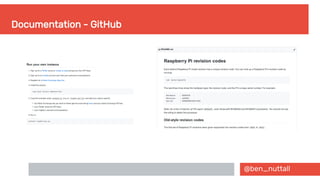 @ben_nuttall
Documentation - GitHub
 