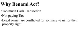 BENAMI PROPERTY ACT | PPTX
