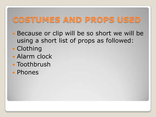 Maybe trying to hide the fact he is a geek by not dressing and smart for sixth form, trying to be bad?ANDREWDark clothes showing that he is like a thug or trying to be a thug.