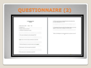 RESULTS The first questionnaire we created changed the whole idea of our clip as no one liked our first idea of a sports comedyAudience where interested in teen comedies Like the idea of using typical teen humour Specific to the teenage audience Changed storyline and enigma codePiloted a new questionnaire with the new idea 