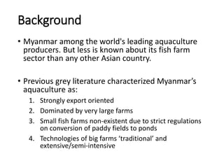 The Emerging ‘Quiet Revolution’ in Myanmar's Aquaculture Value Chain