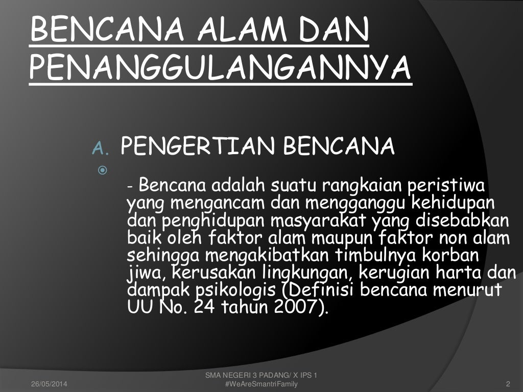 Bencana alam dan penanggulangannya