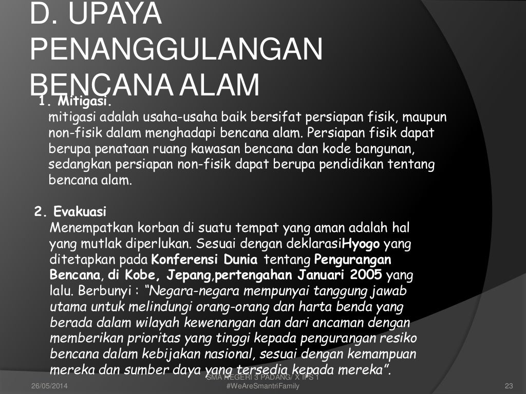 Bencana alam dan penanggulangannya