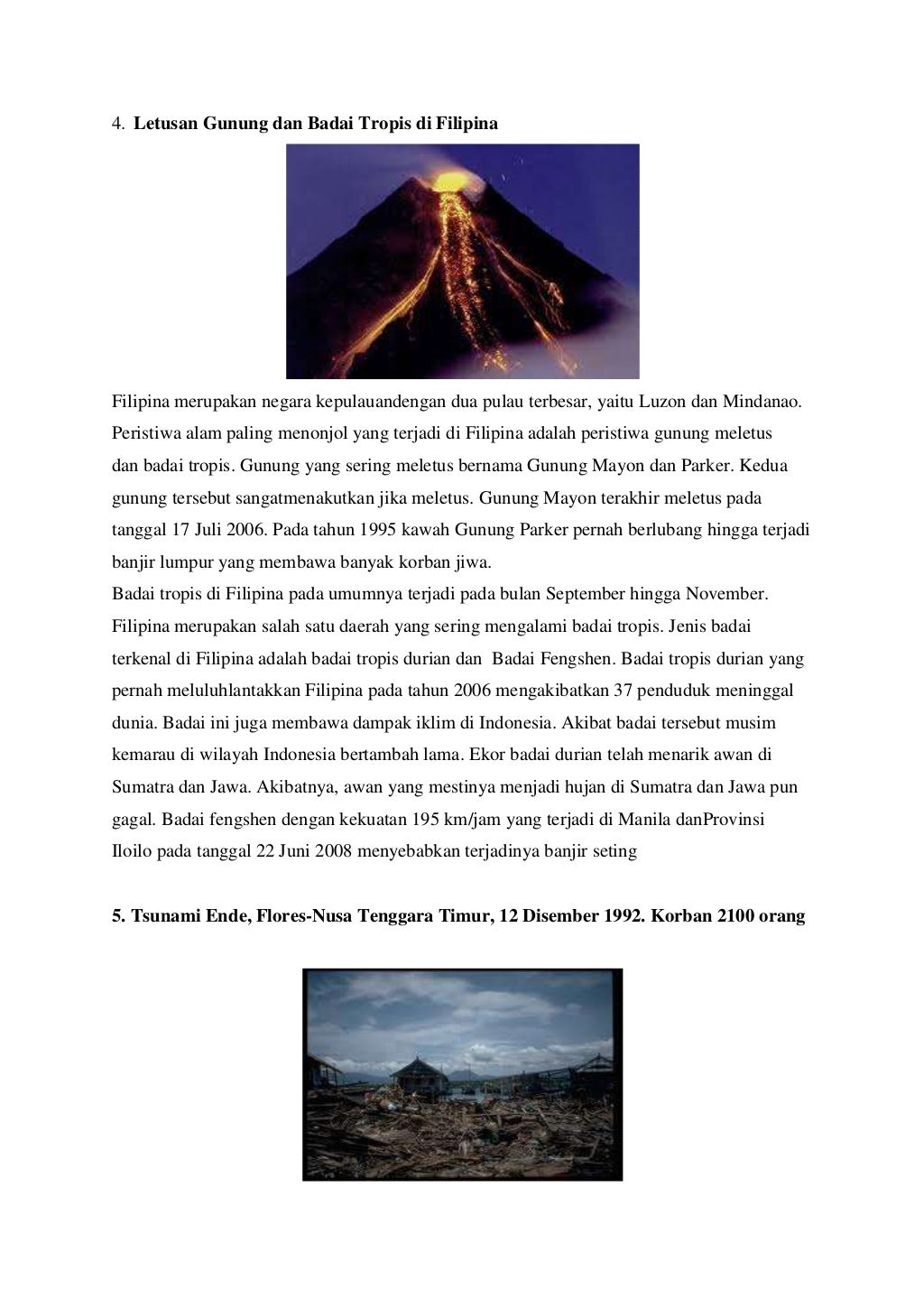 Bencana alam di asia tenggara