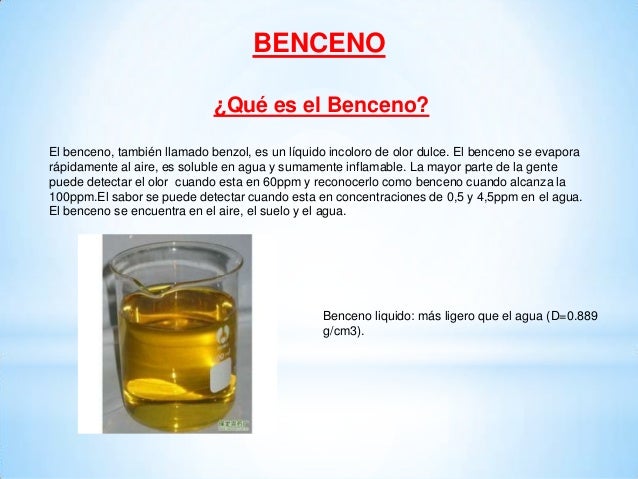 El Benceno Es Soluble En Agua