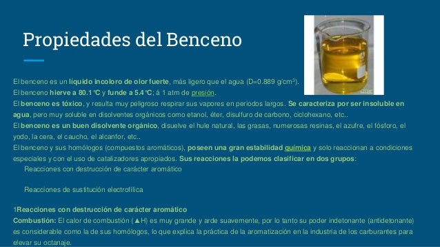 El Benceno Es Soluble En Agua