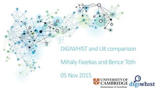 DIGIWHIST and UK comparison
Mihály Fazekas and Bence Tóth
05 Nov 2015
 
