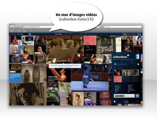 Un mur d’images vidéos
 (culturebox.france3.fr)
 