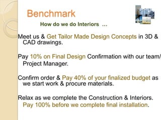 Benchmark - Construction, Interiors & Consultants | PDF