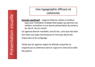 Benchmark Sites Agences Com. Sensible