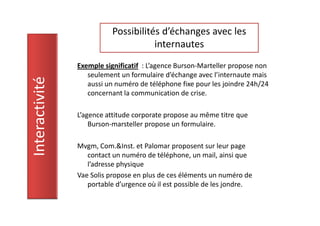 Benchmark Sites Agences Com. Sensible