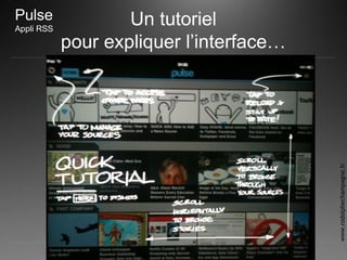 Un tutoriel
pour expliquer l’interface…
Pulse
Appli RSS
www.rodolphechampagne.fr
 