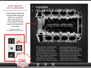 Jaguar
 Vignettes
 Tutoriel inclus dans la page
Clic
 