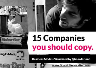 15 Companies
you should copy.
Business Models Visualized by @boardofinno
www.Boardofinnovation.com
 