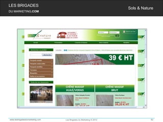 LES BRIGADES
                                                                    Sols & Nature
DU MARKETING.COM




www.lesbrigadesdumarketing.com   Les Brigades du Marketing © 2012              82
 