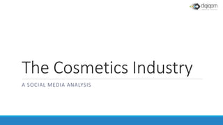 The Cosmetics Industry
A SOCIAL MEDIA ANALYSIS
 